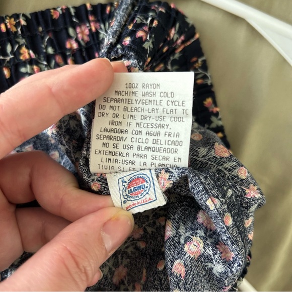 Vintage Floral Summer Pants - Whimsigoth 90s cottagecore indie aesthetic - Picture 10 of 10